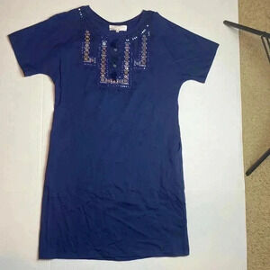 Souk Indigo embellished T-shirt dress NWOT